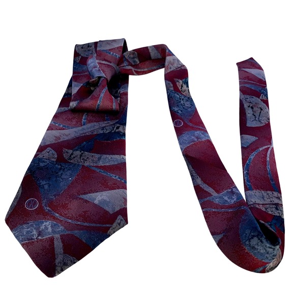 Vintage Halston & Halston III Tie Lot of 2 Italy‎ USA 1990s Geo Abstract Prints - Picture 4 of 12